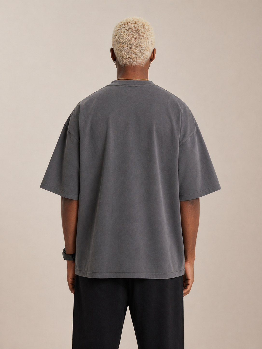 Old English Hollowed Tee - Smoke