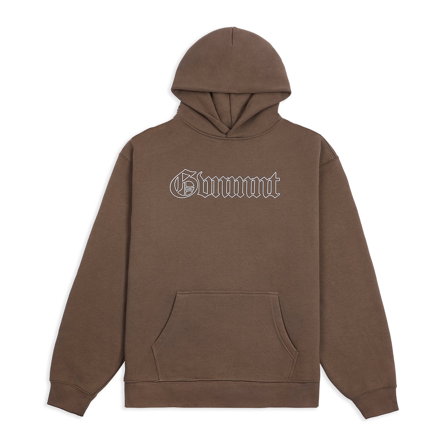 Old English Hollowed Hoodie - Chocolate