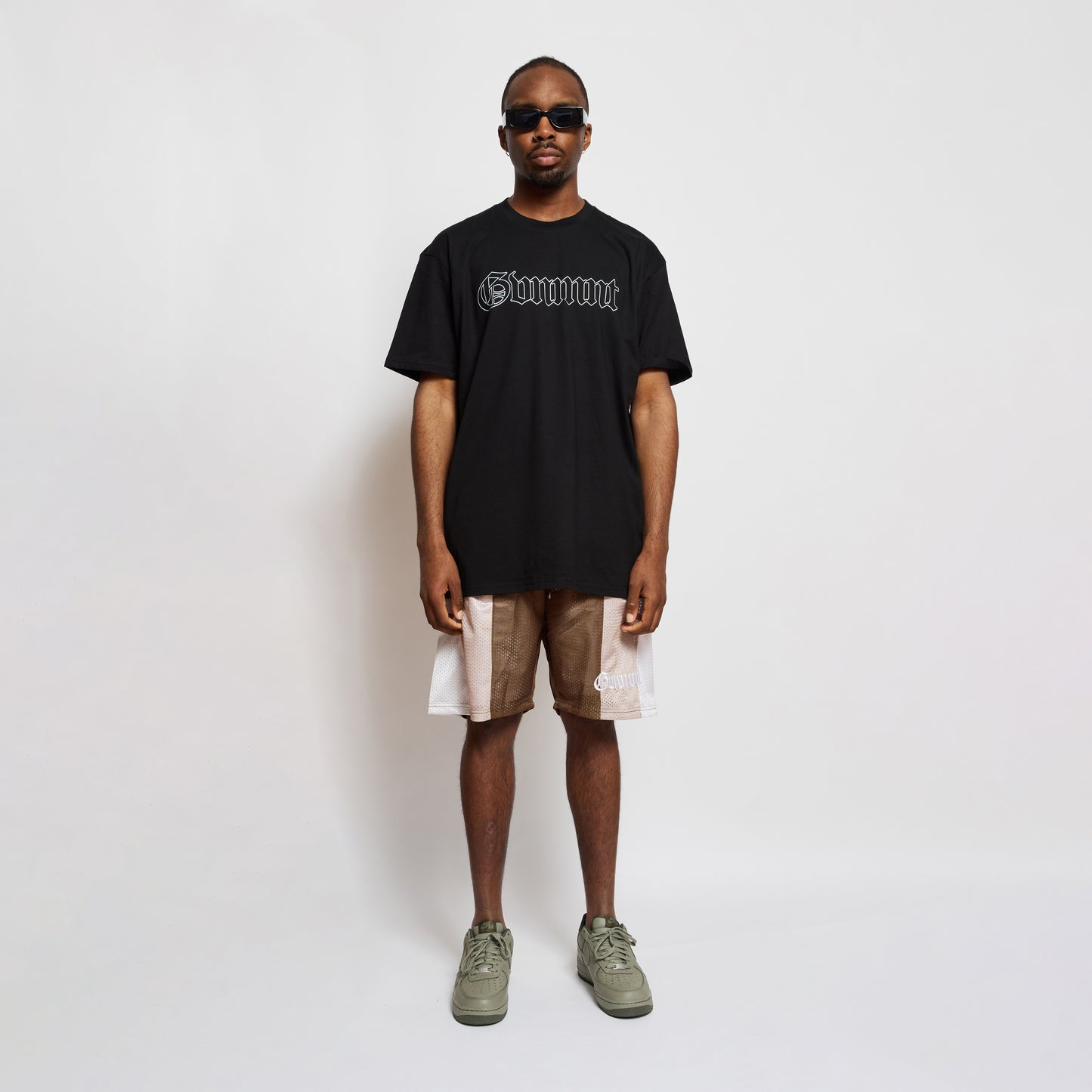 Old English Hollowed Tee - Black