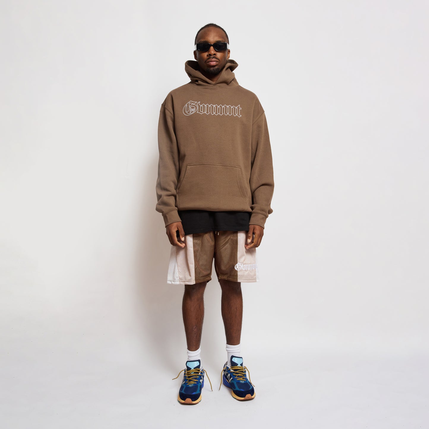 Old English Hollowed Hoodie - Chocolate