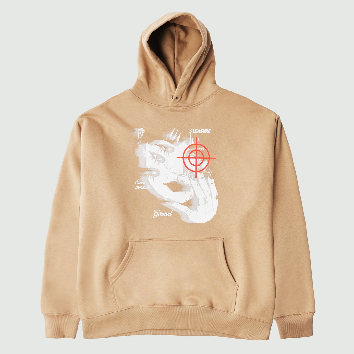 Pleasures in Self Hoodie - Tan - GVNMNT Clothing Co', European streetwear.
