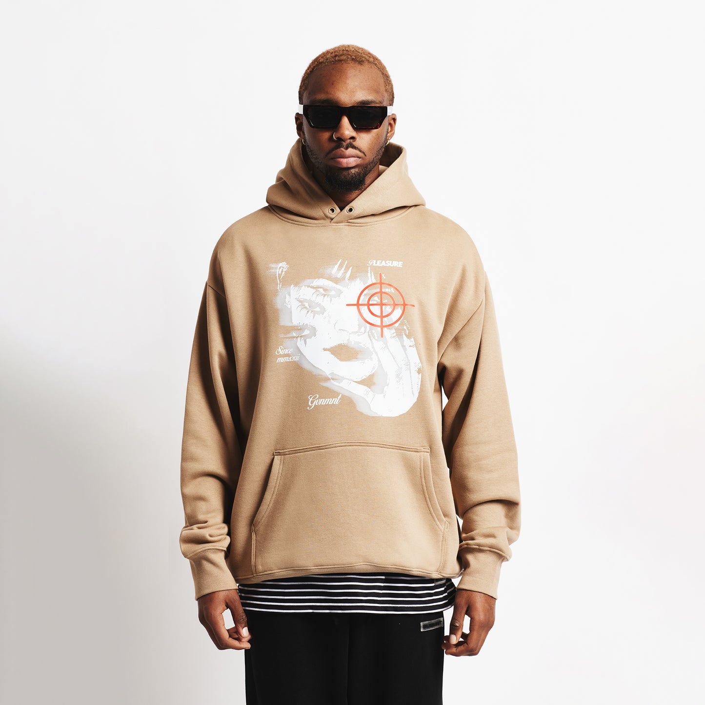 Pleasures in Self Hoodie - Tan - GVNMNT Clothing Co', European streetwear.