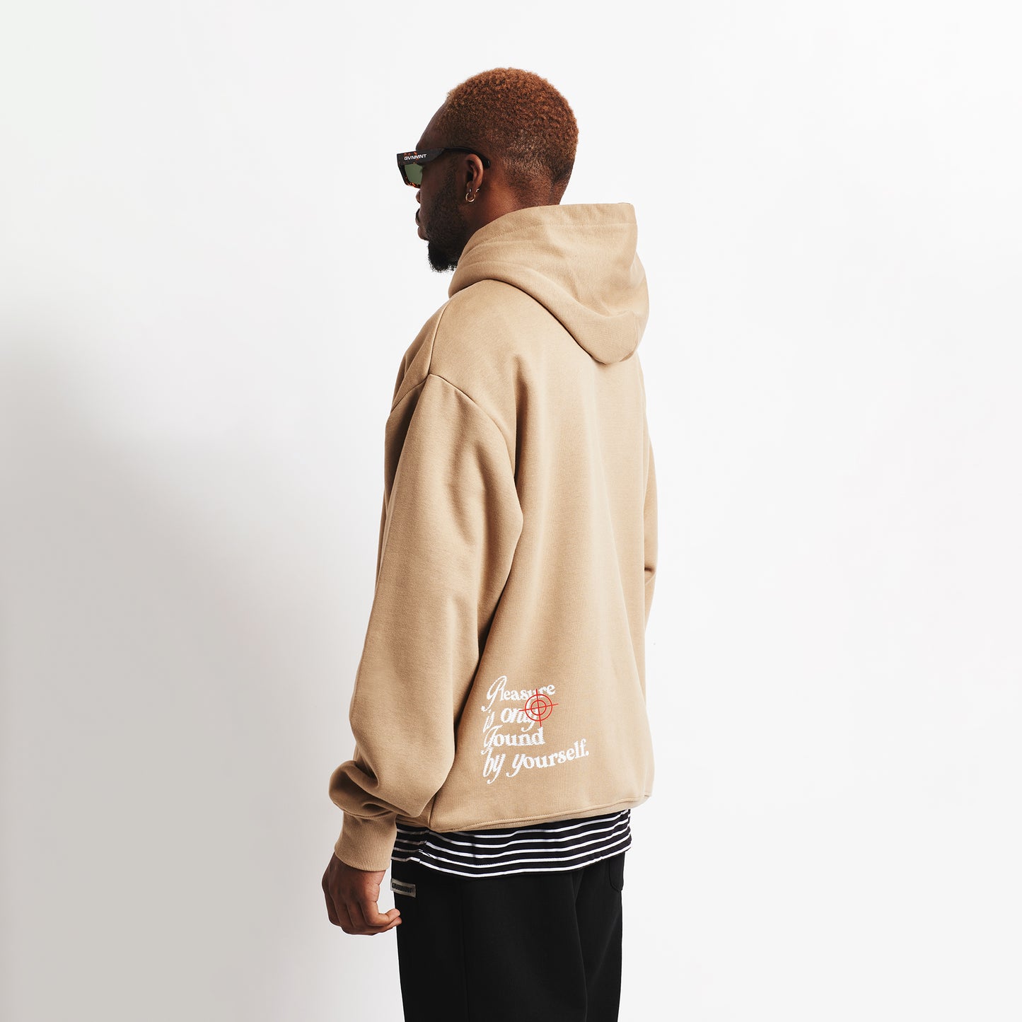 Pleasures in Self Hoodie - Tan - GVNMNT Clothing Co', European streetwear.