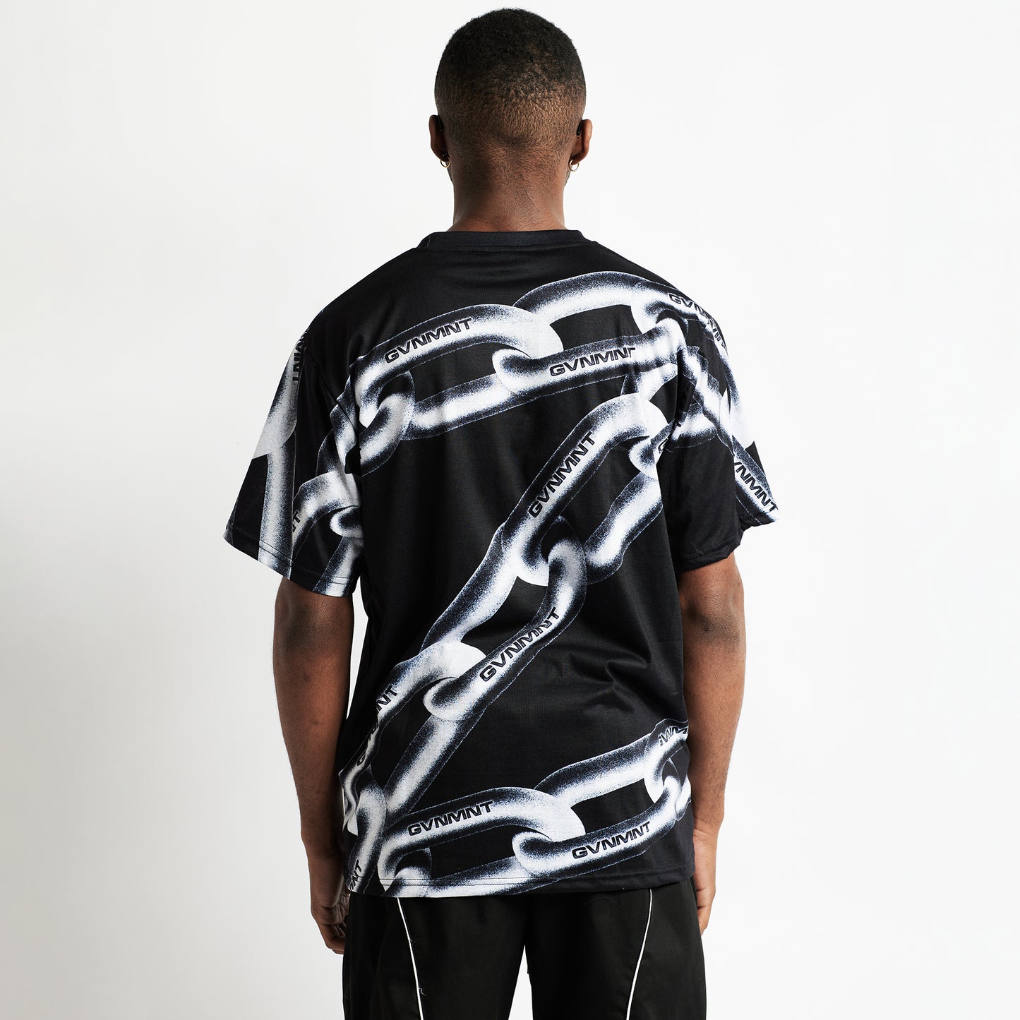 Chained Tee - Black - GVNMNT Clothing Co', European streetwear.