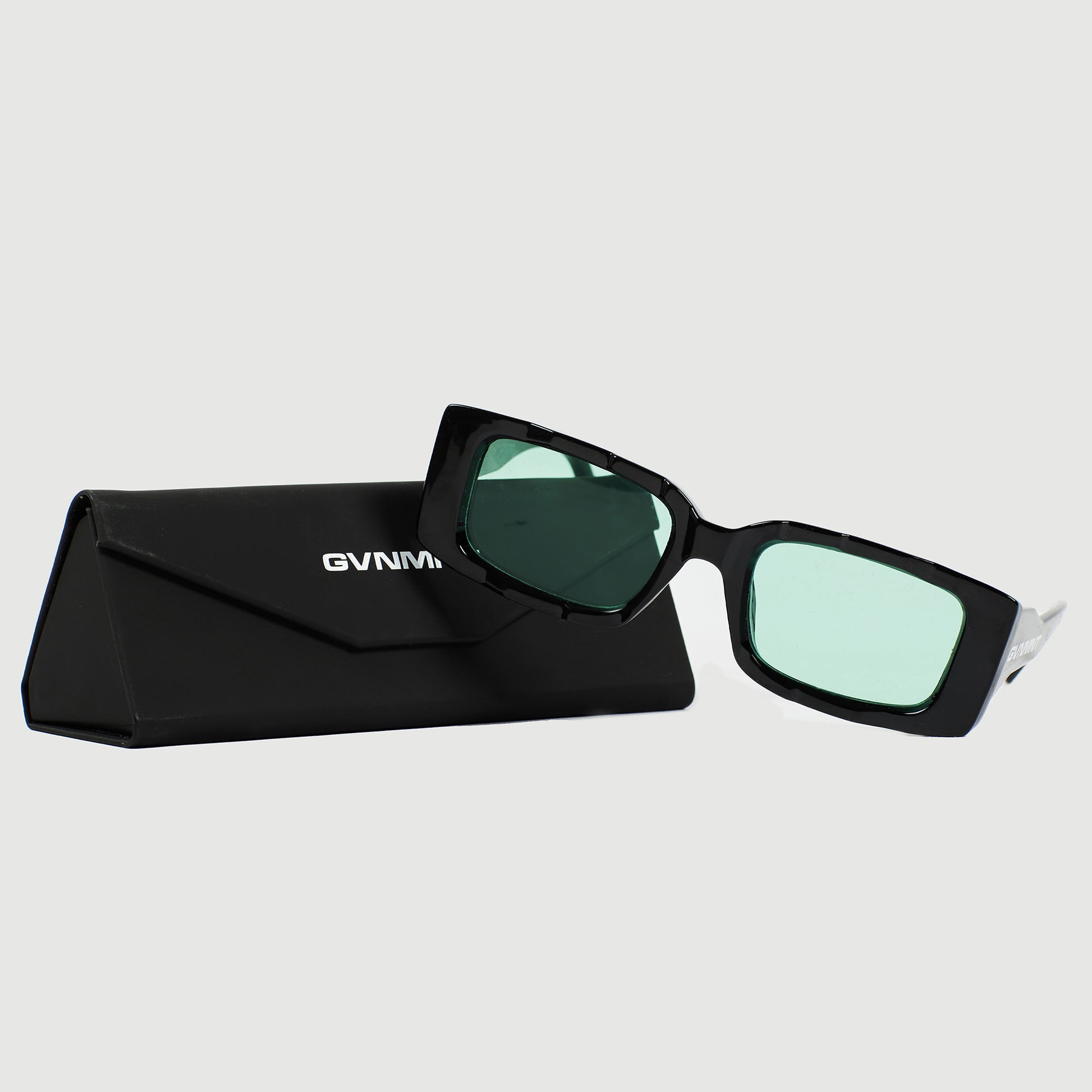 Vanguard Sunglasses - Black / Emerald Green - GVNMNT Clothing Co', European streetwear.