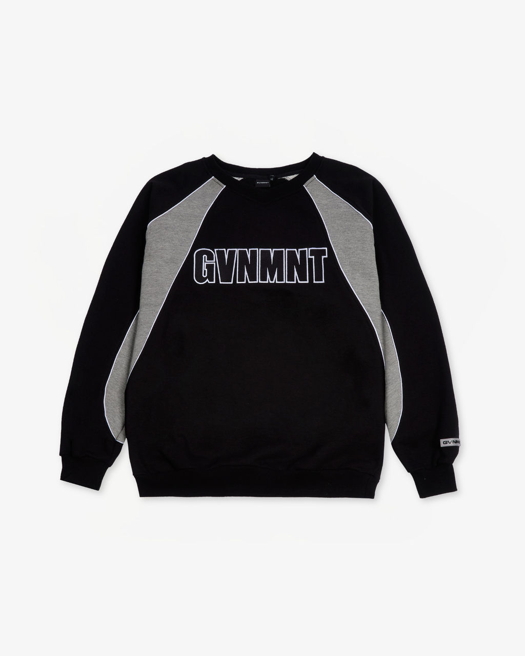 Origins Varsity VNeck  - Black / Heather Grey