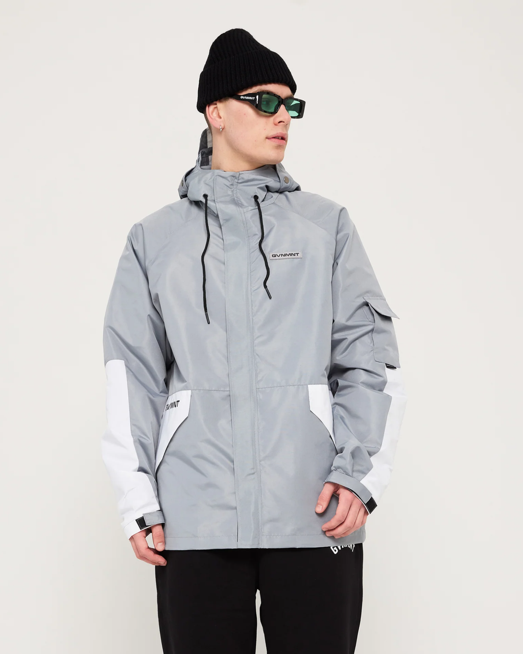Frontline Hooded jacket - Grey / White