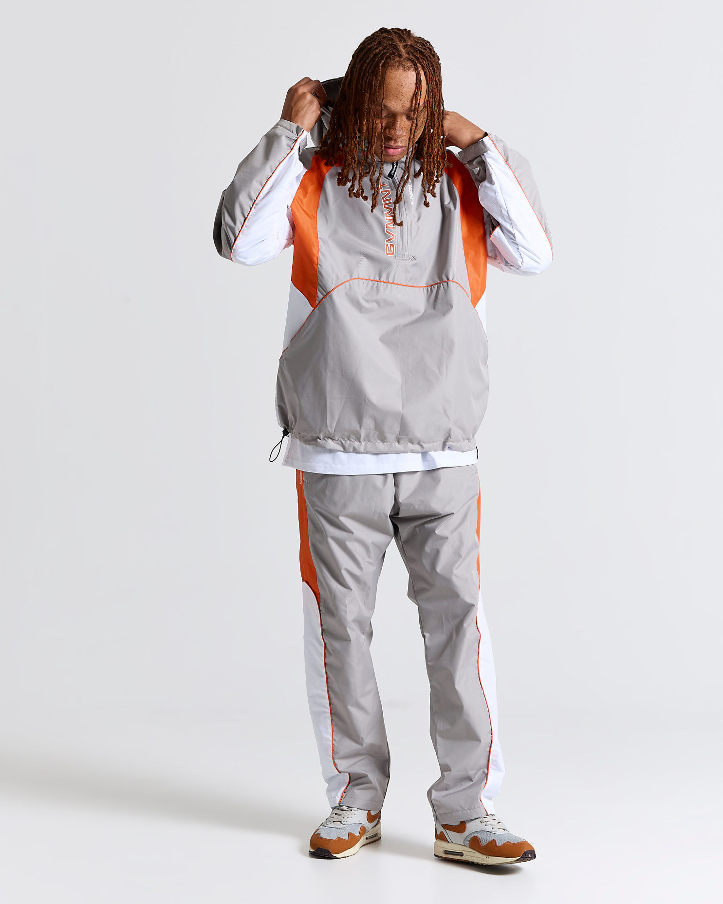 GVNMNT Techsuit Bottoms - Grey / Orange / White