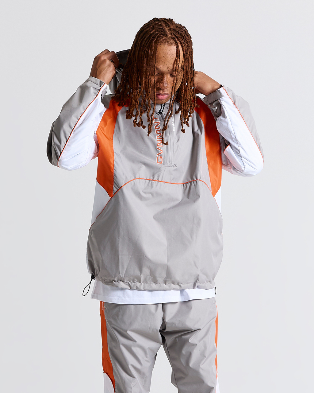 GVNMNT England Techsuit - Grey / Orange / White