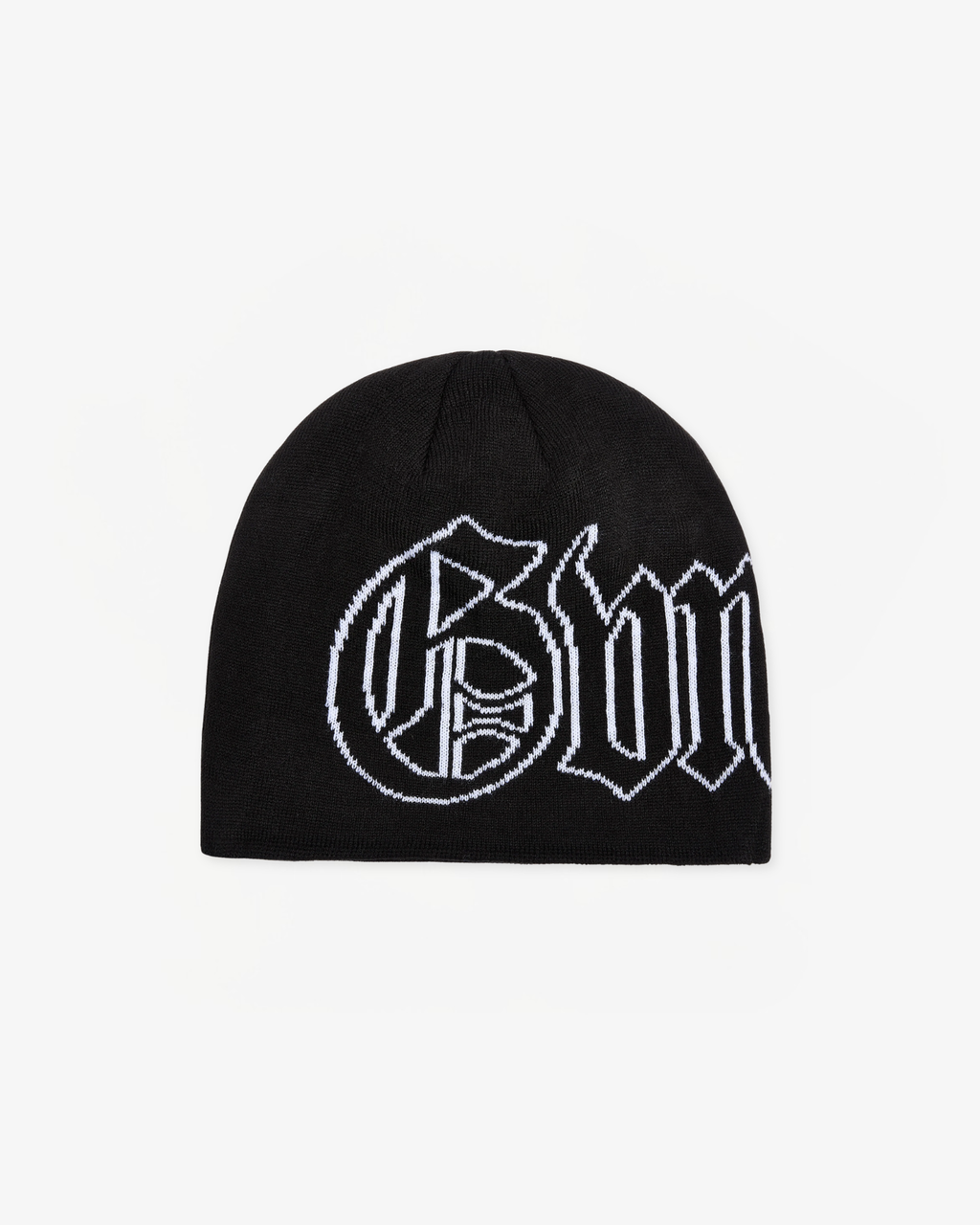 Old English Beanie - Black / White