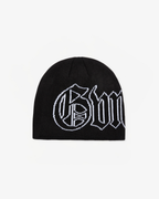Old English Beanie - Black / White