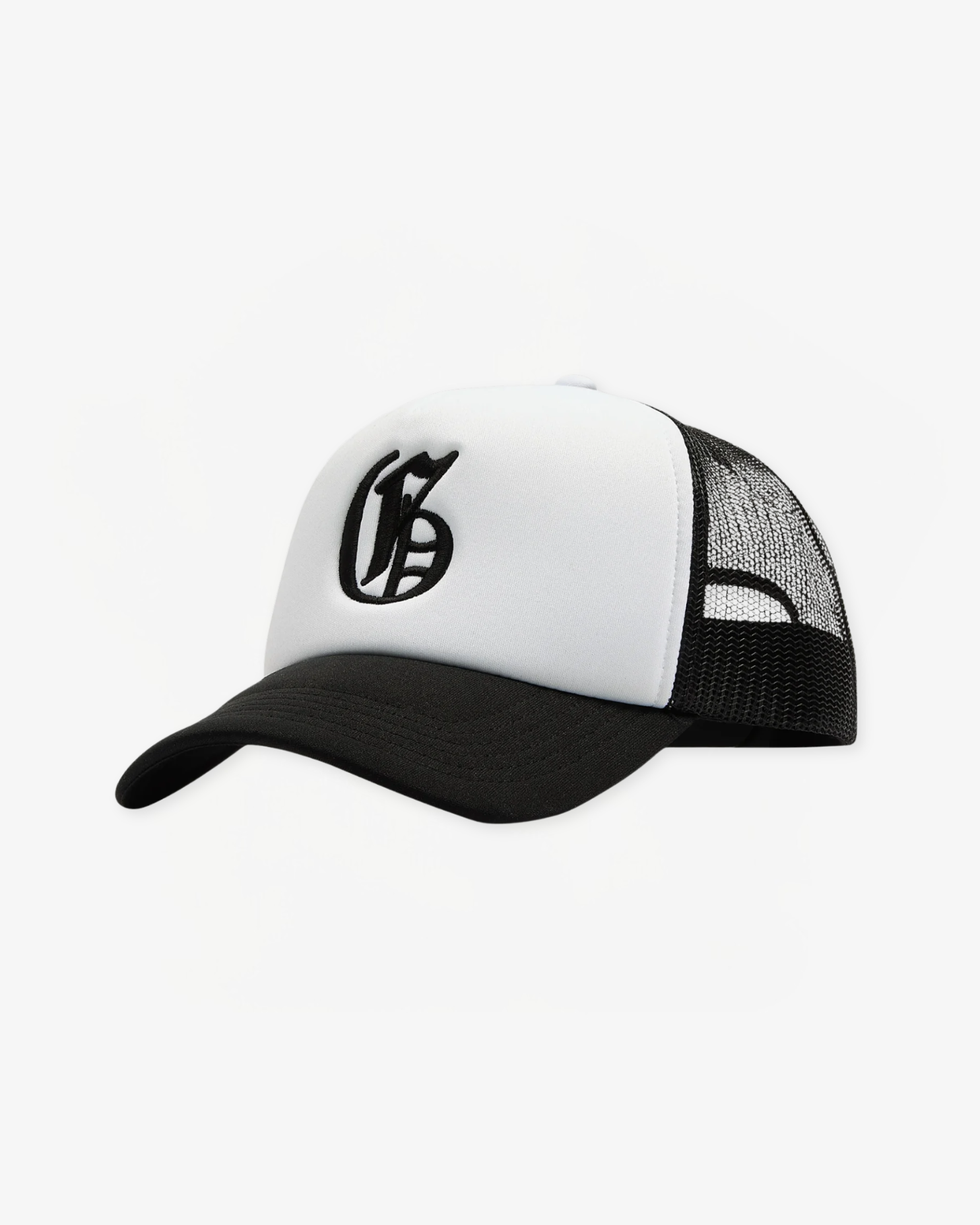 Old English Trucker Cap - Black / White