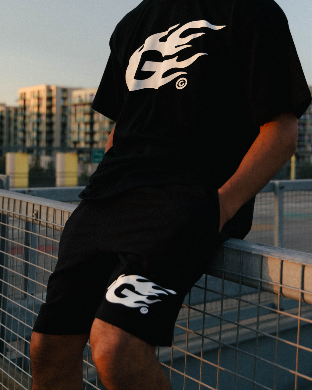 G Flame shorts - Black