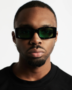 Vanguard Sunglasses - Black / Emerald Green