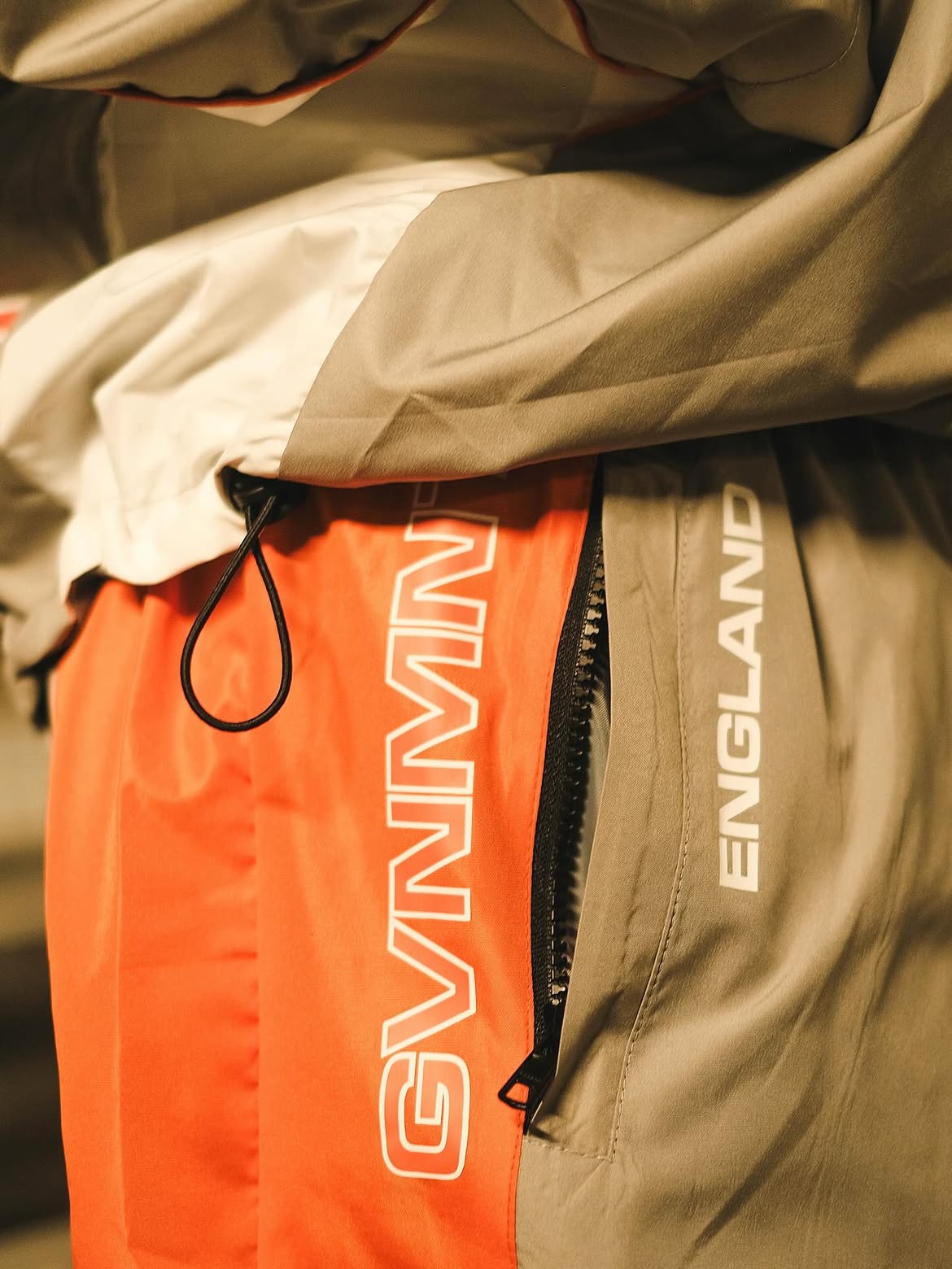 GVNMNT Techsuit Bottoms - Grey / Orange / White