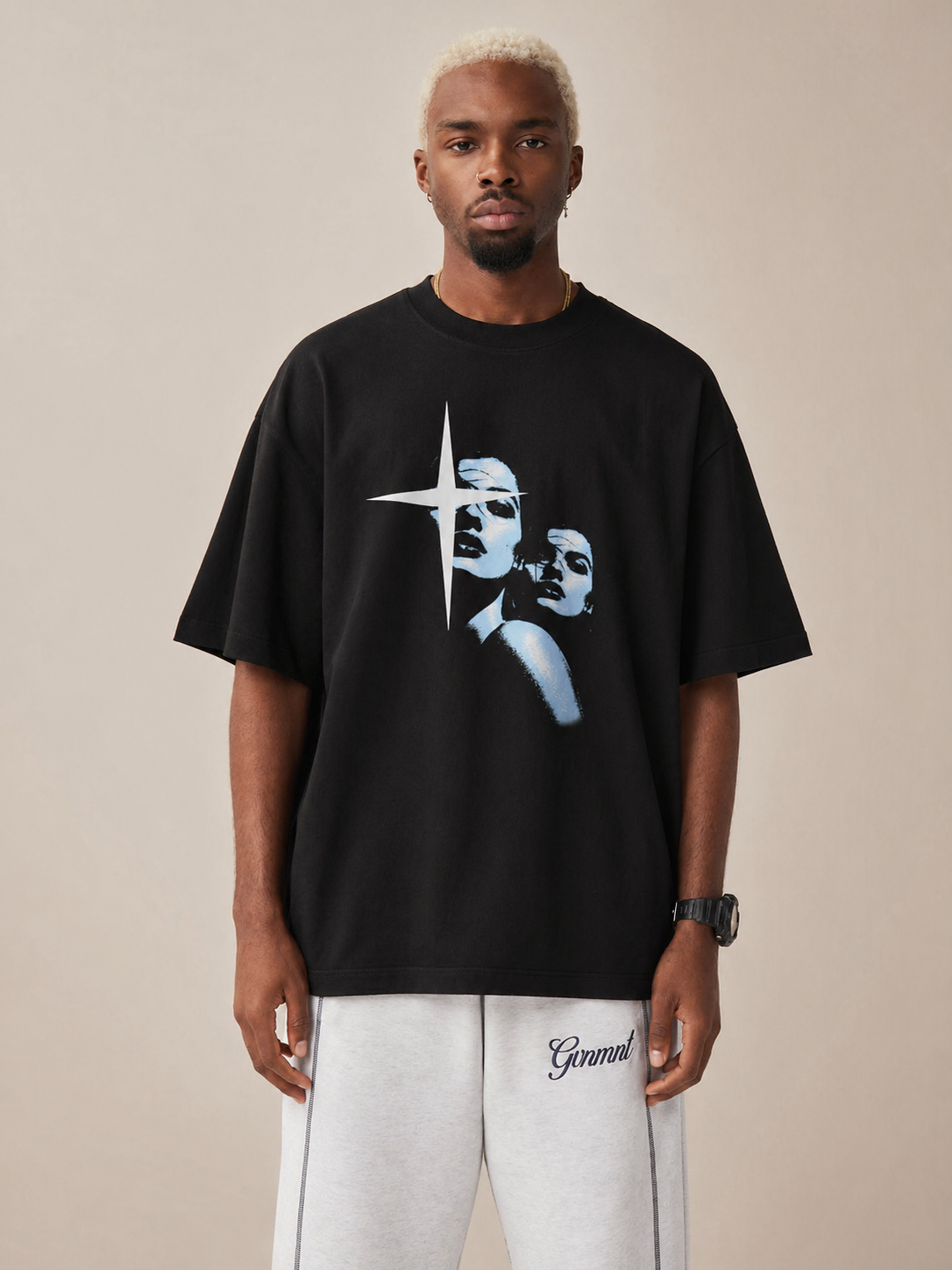 Two Face Tee - Black