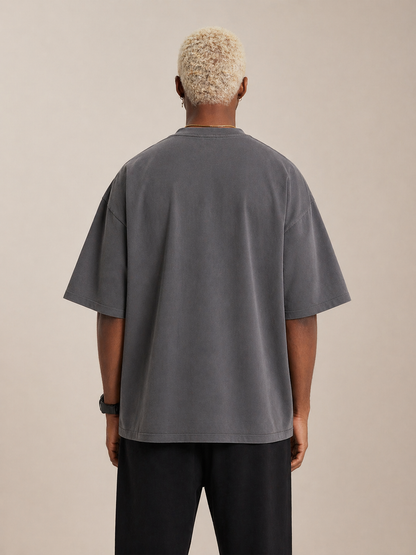 Old English Hollowed Tee - Smoke
