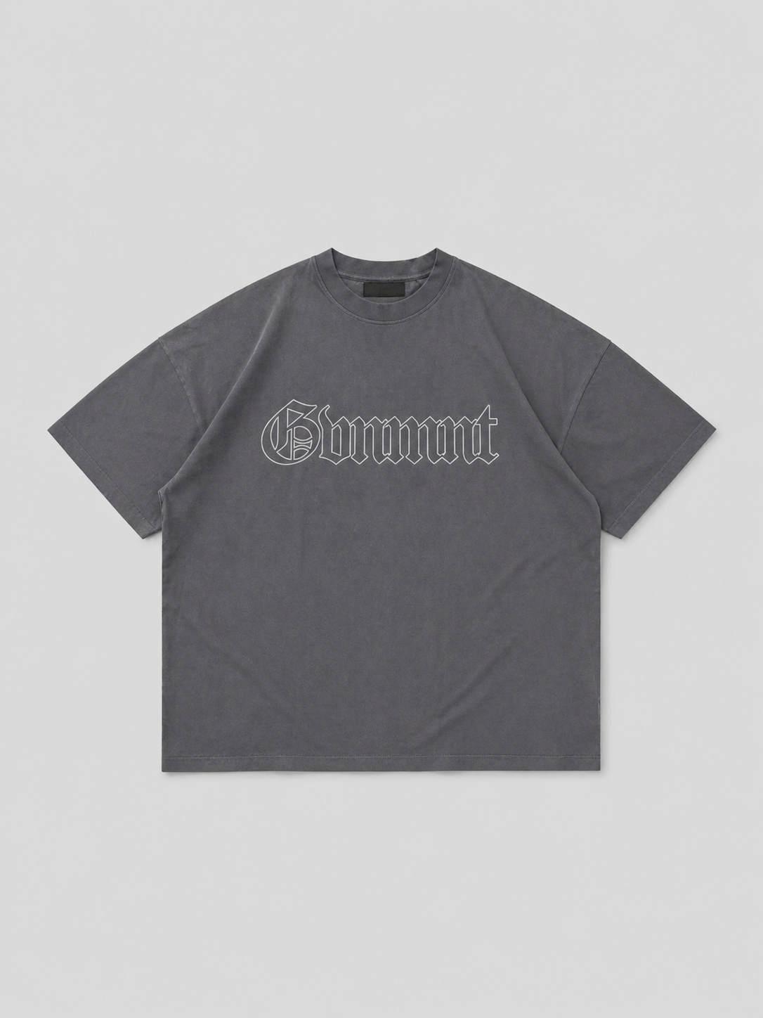 Old English Hollowed Tee - Smoke