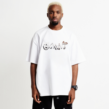 Silver Chrome Tee - White