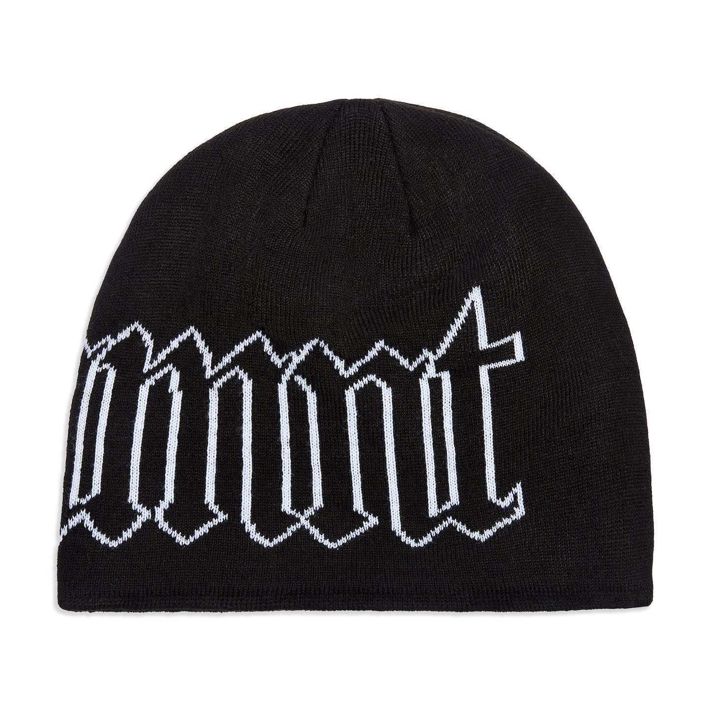 Old English Beanie - Black / White