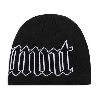 Old English Beanie - Black / White
