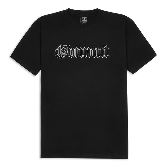 Old English Hollowed Tee - Black