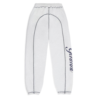 Scripted Embroidered Jog Pant - Light Heather / Navy