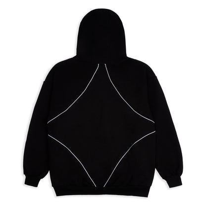 Exo Zipped Hoodie - Black / Red