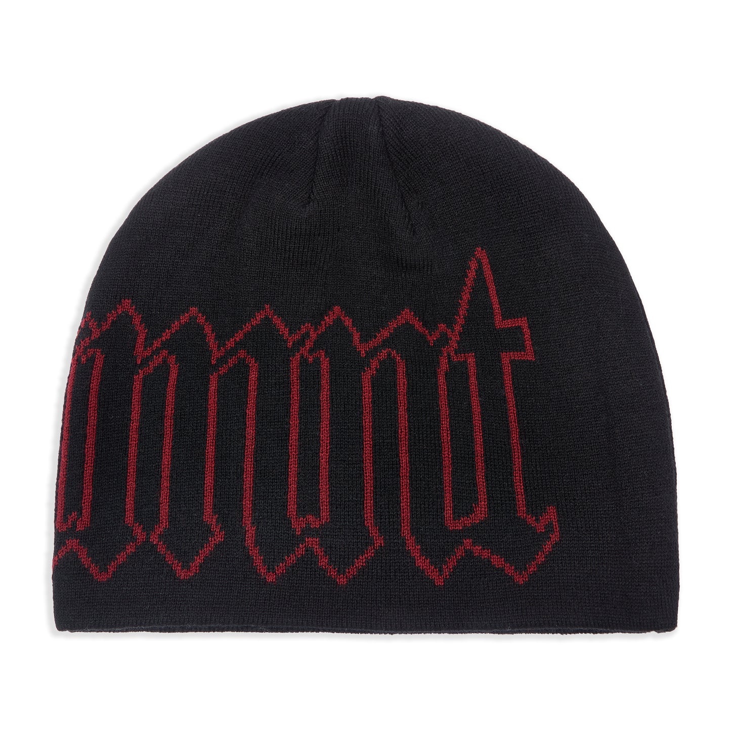 Old English Beanie - Black / Red