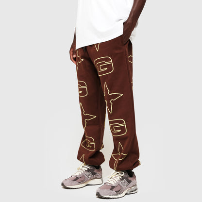 G* Jog Pant - Brown / Cream