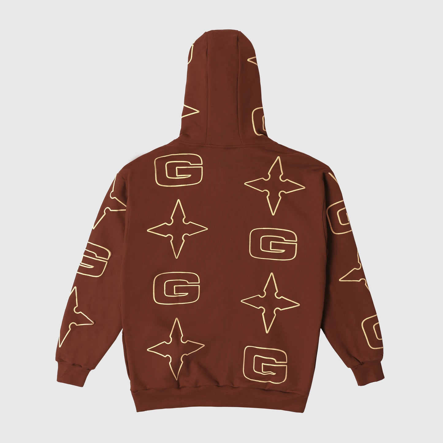 G* Zipped Hoodie - Brown / Cream