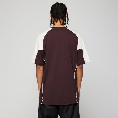 Racer Tee - Brown / Cream