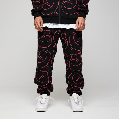 Foul Play Jog Pant - Black / Red