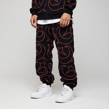 Foul Play Jog Pant - Black / Red