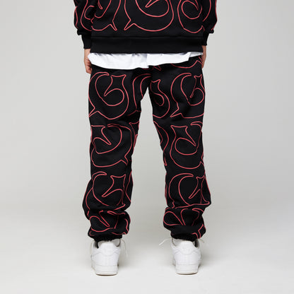 Foul Play Jog Pant - Black / Red