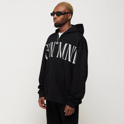 Imperial Zipped Hoodie - Black