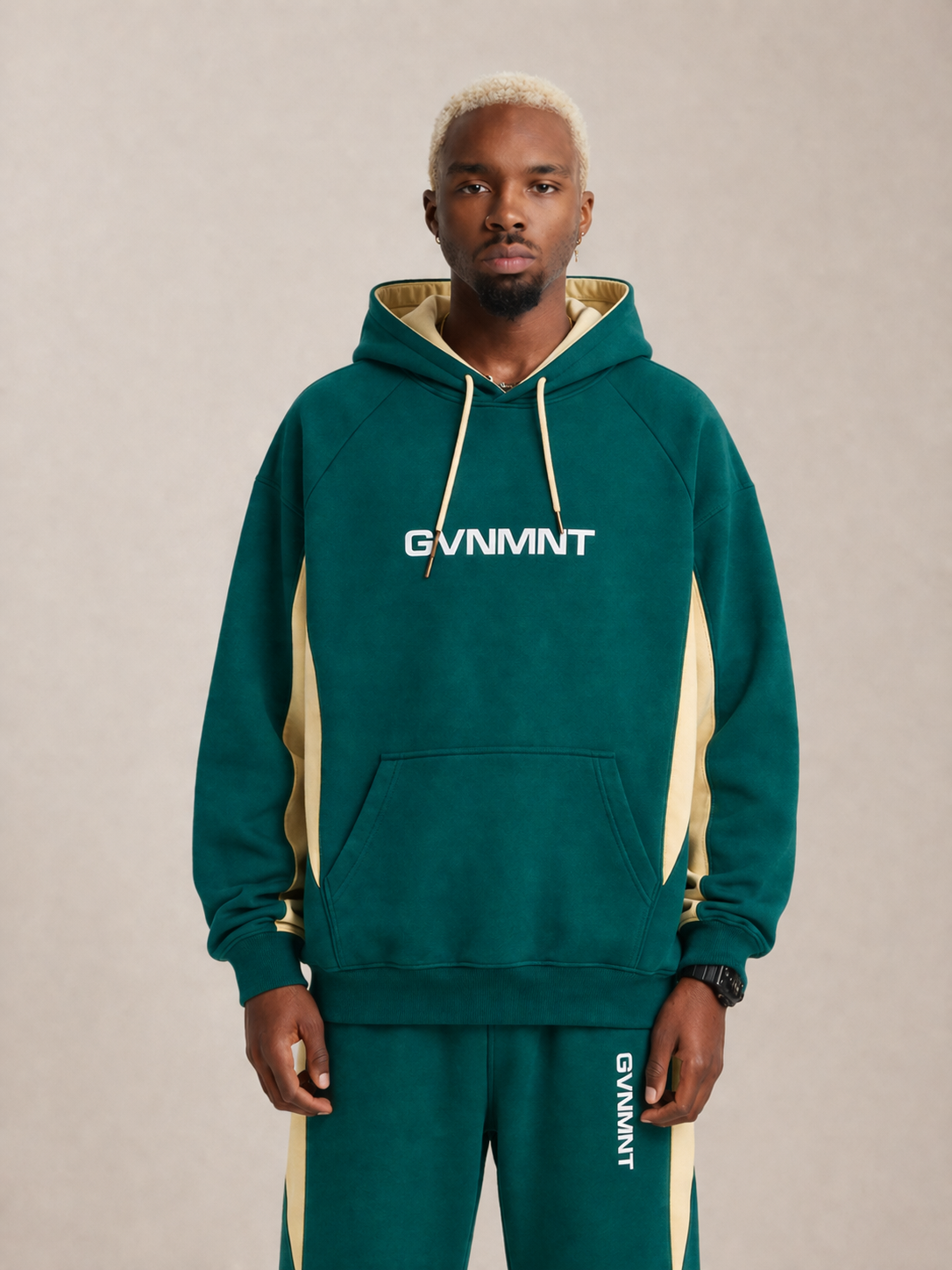 Seminal Hoodie - Green / Cream