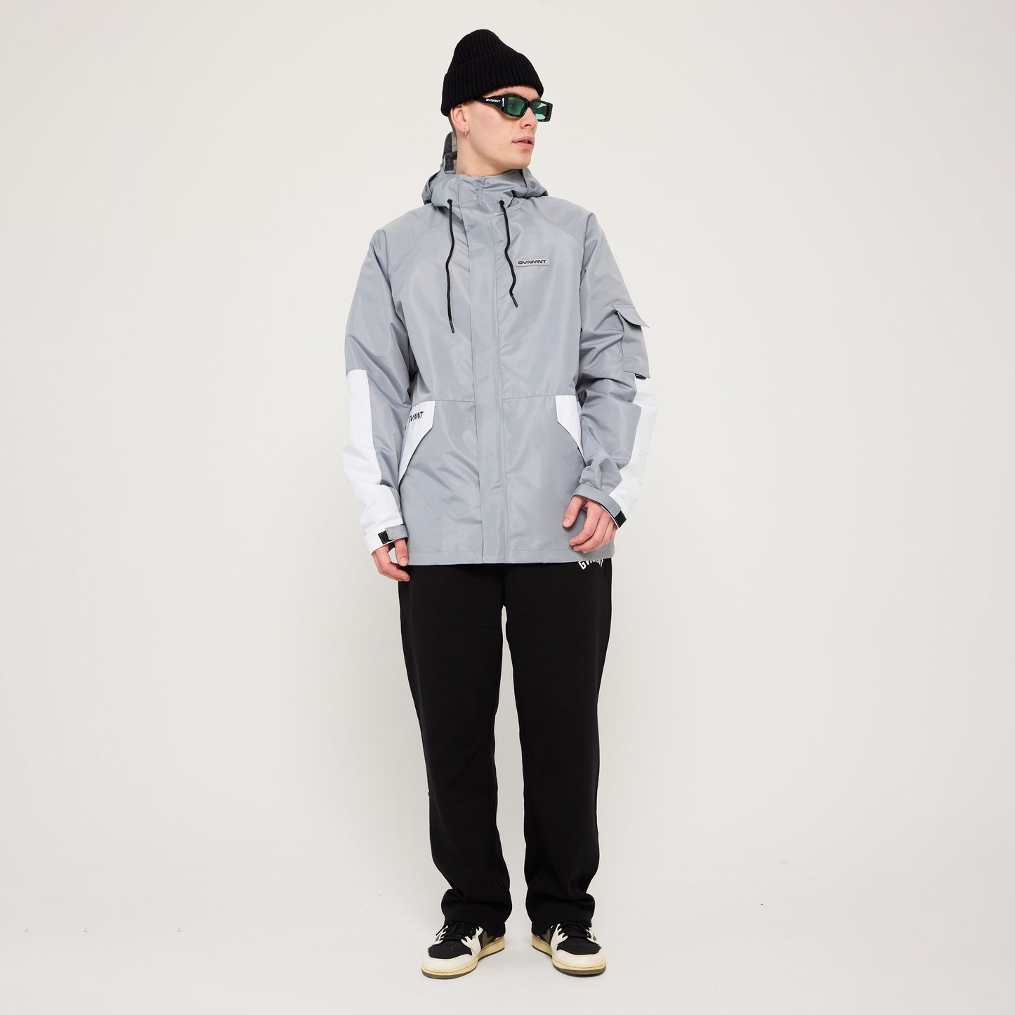 Frontline Hooded jacket - Grey / White