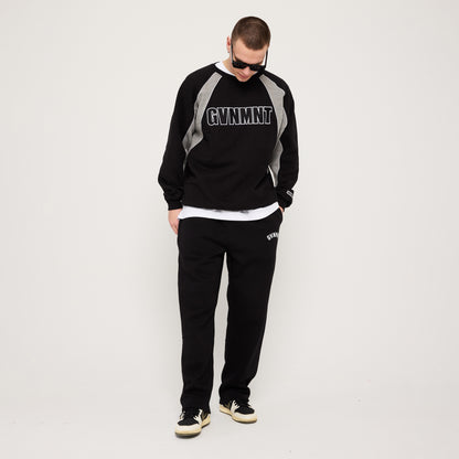 Origins Varsity VNeck  - Black / Heather Grey