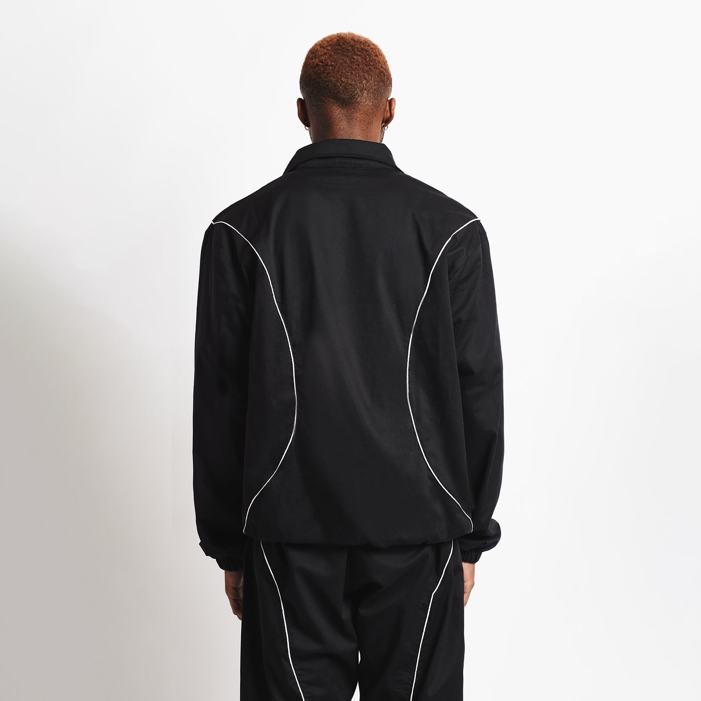 Pullover Track Jacket - Black - GVNMNT Clothing Co', European streetwear.