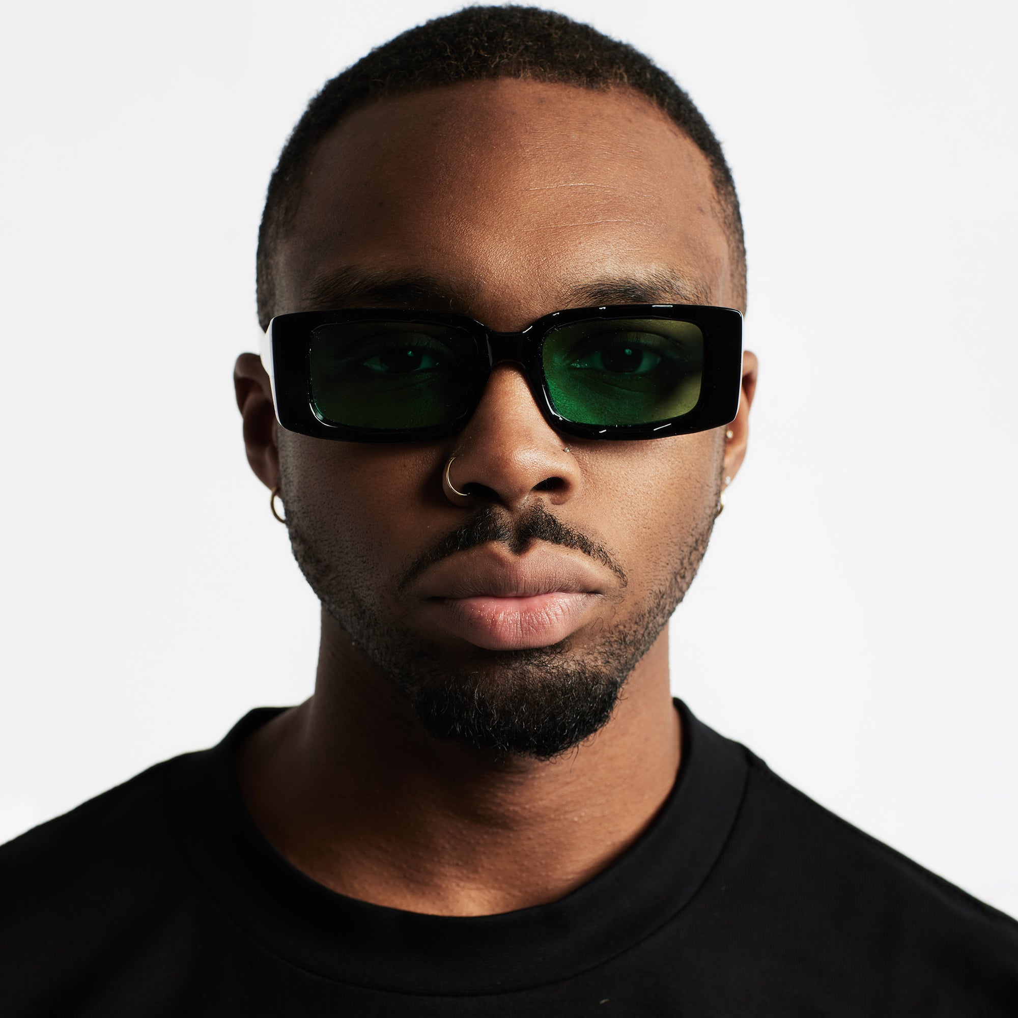 Black green outlet sunglasses