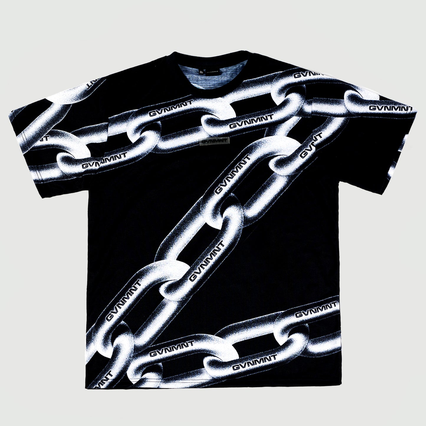 Chained Tee - Black - GVNMNT Clothing Co', European streetwear.